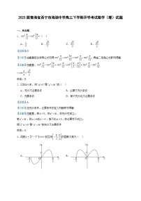2023届青海省西宁市海湖中学高三下学期开学考试数学（理）试题含答案