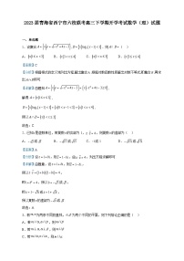 2023届青海省西宁市六校联考高三下学期开学考试数学（理）试题含答案