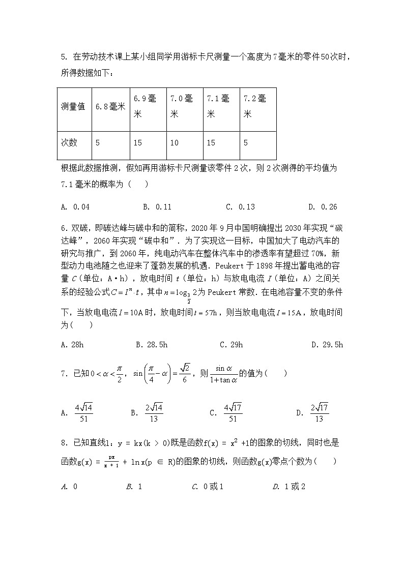 2022-2023学年重庆市四川外语学院重庆第二外国语学校高三下学期开学考试数学试题含答案02