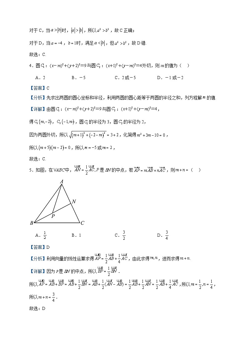 2023届四川省绵阳市绵阳南山中学实验学校高三上学期12月月考数学（理）试题含解析02