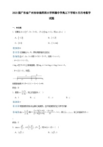2023届广东省广州市华南师范大学附属中学高三下学期5月月考数学试题含解析