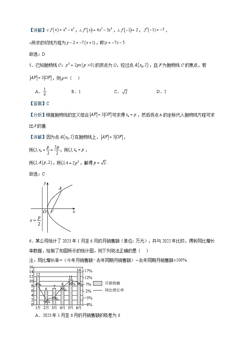 2024届陕西省西安市部分学校高三上学期8月入学考试数学（文）试题含答案02