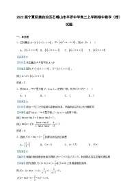 2023届宁夏回族自治区石嘴山市平罗中学高三上学期期中数学（理）试题含答案
