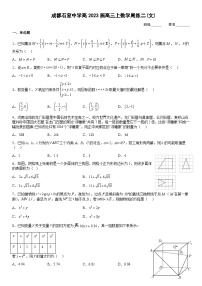 2023届四川省成都市石室中学高三上学期数学（文）周练二试题含答案