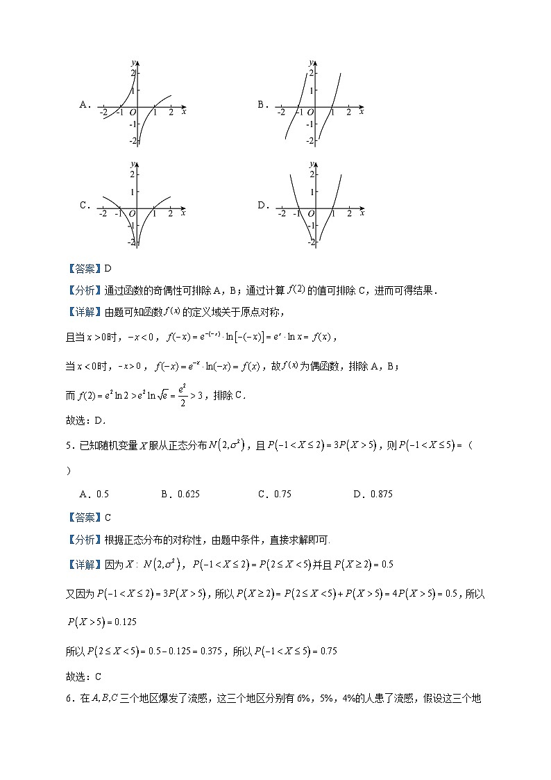 2023届山东省潍坊市临朐县实验中学高三下学期2月月考数学试题含答案03