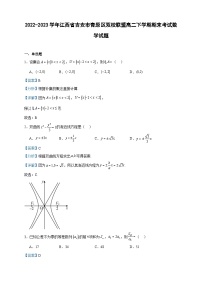 2022-2023学年江西省吉安市青原区双校联盟高二下学期期末考试数学试题含答案