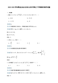 2022-2023学年黑龙江省大庆市大庆中学高二下学期期中数学试题含答案