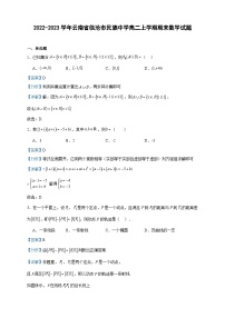 2022-2023学年云南省临沧市民族中学高二上学期期末数学试题含答案