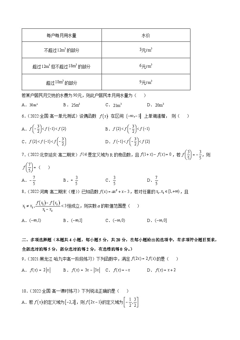 第二章 函数（B卷·能力提升练）-2023-2024学年度高一数学分层训练（北师大版2019必修第一册）02