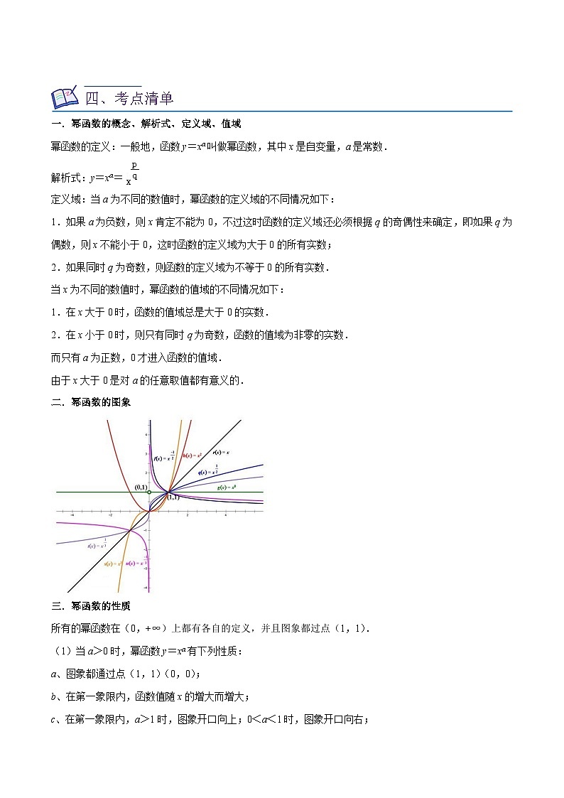 考点05幂函数（5种题型1个易错考点）-【一轮复习讲义】2024年高考数学复习全程规划（新高考地区专用）（解析版）02