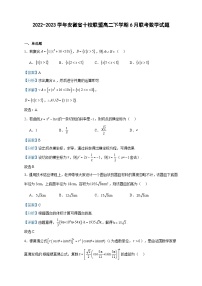 2022-2023学年安徽省十校联盟高二下学期6月联考数学试题含答案