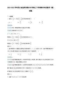 2022-2023学年四川省宜宾市第六中学高二下学期期中考试数学（理）试题含答案