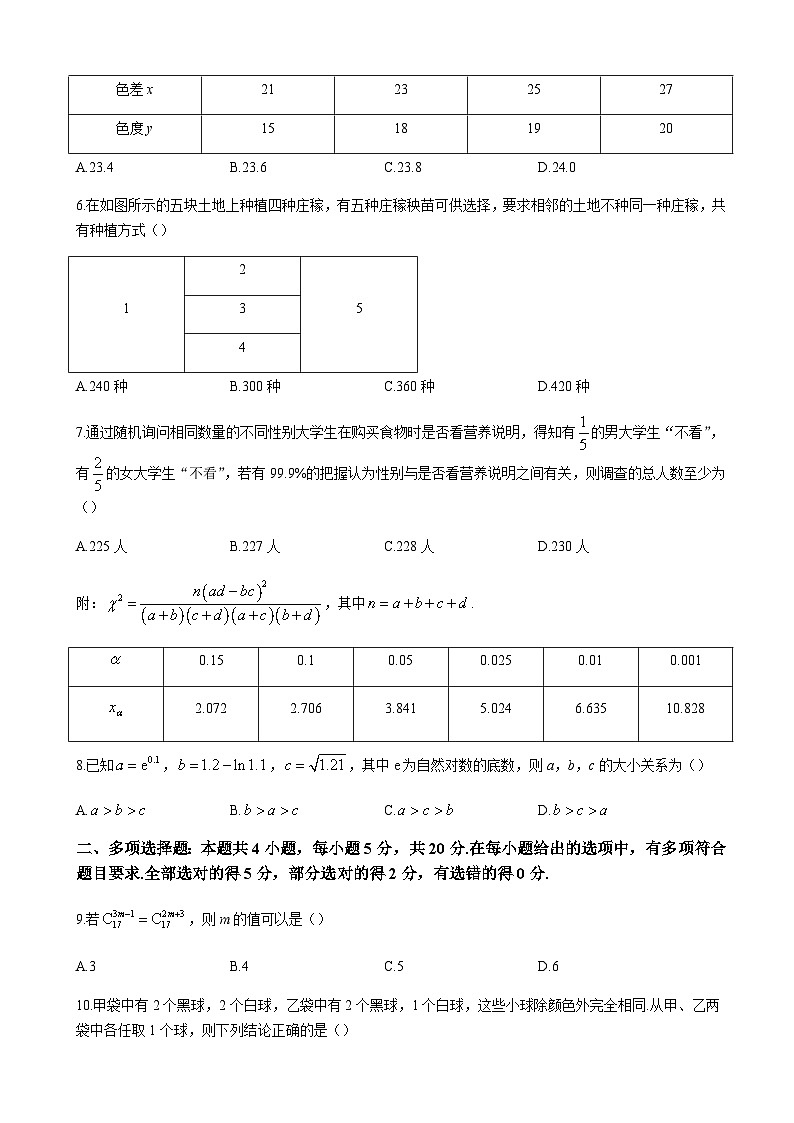 2022-2023学年山西省朔州市怀仁市第一中学校等校高二下学期第三次月考数学试题（含解析）02