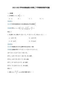 2022-2023学年河南省新乡市高二下学期期末数学试题含答案