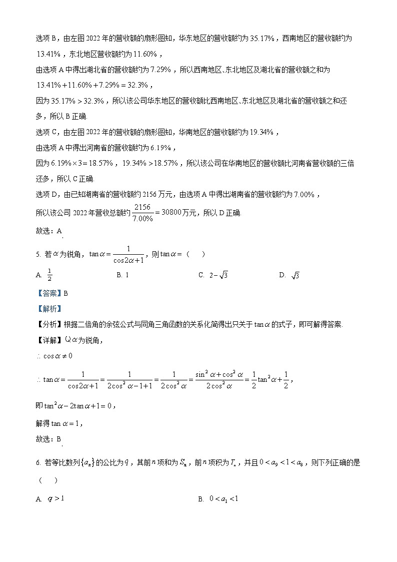 江西省赣州市2023届高三下学期3月摸底考试数学（文）试题（Word版附解析）第3页