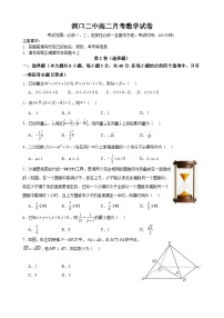 湖南省洞口县第二中学2023-2024学年高二上学期第一次（开学考）月考数学试题
