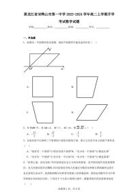 黑龙江省双鸭山市第一中学2023-2024学年高二上学期开学考试数学试题