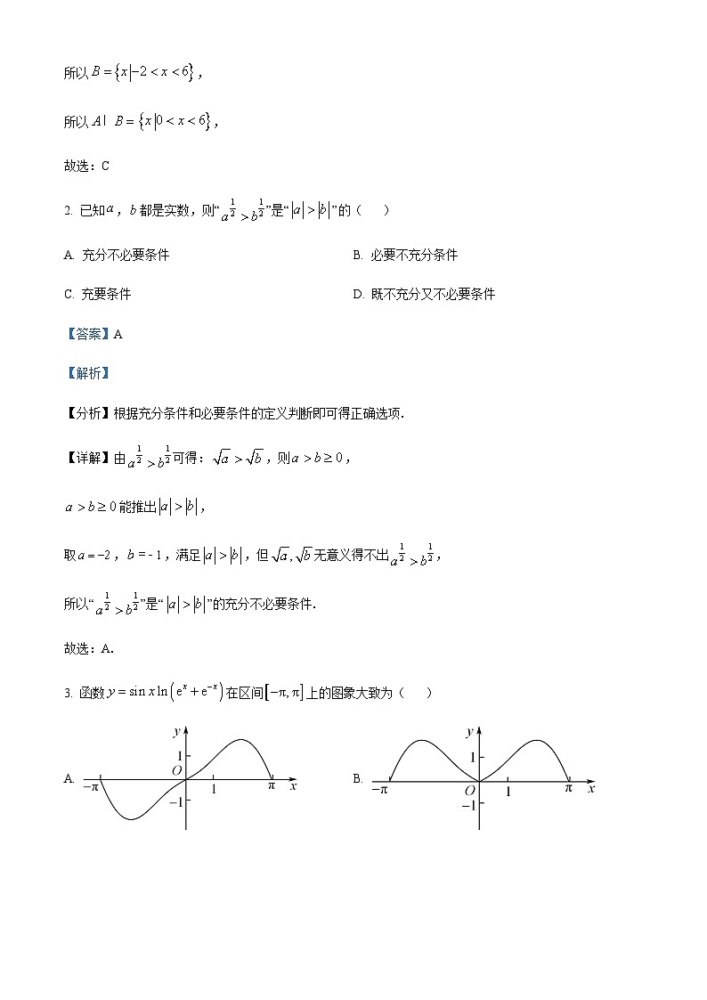 2022-2023学年山西省运城市高二下学期期末数学试题（解析版）02