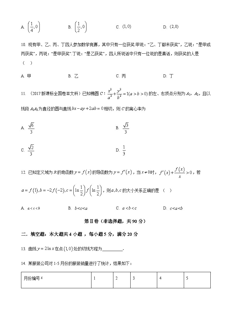 四川省内江市威远中学2022-2023学年高二下学期第二次阶段性考试数学（文）试题  Word版无答案第3页