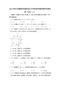 四川省绵阳市南山中学实验学校2023届高三数学（文）下学期高考冲刺三试题（Word版附解析）