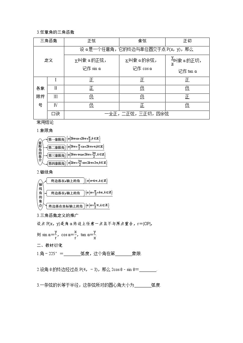 (新高考)高考数学一轮复习讲练测 第5章 第1讲　任意角和弧度制及任意角的三角函数 (2份打包，原卷版+教师版)02