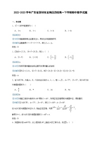 2022-2023学年广东省深圳市龙岗区四校高一下学期期中数学试题含答案
