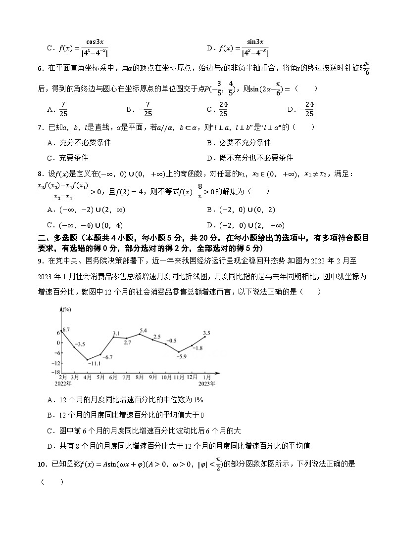 广东省汕头市2022-2023学年高一下学期数学普通高中教学质量监测试卷02