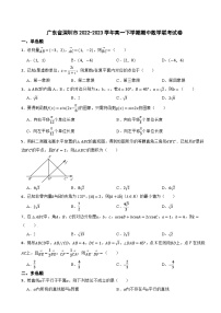 广东省深圳市2022-2023学年高一下学期期中数学联考试卷