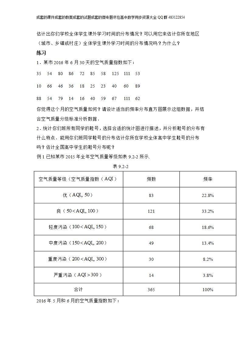 9.2  用样本估计总体第2页
