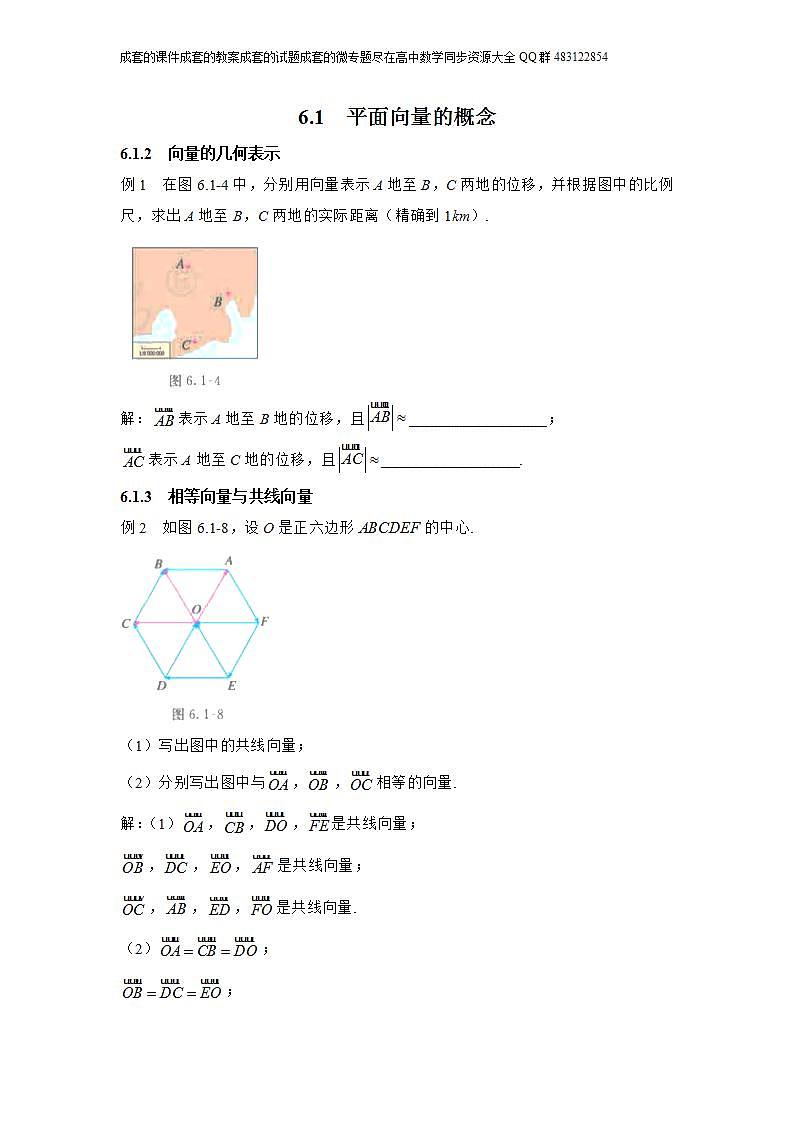 6.1  平面向量的概念第1页