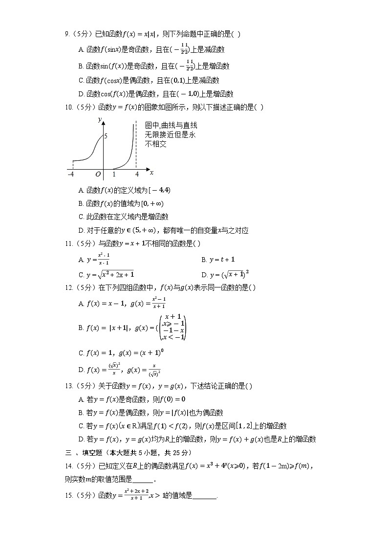 人教B版（2019）数学必修第一册《3.1 函数的概念与性质》同步练习02