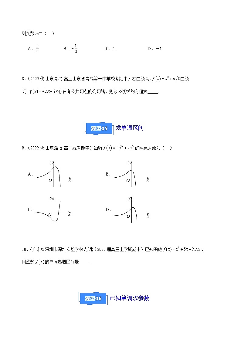 专题04 函数与导数经典小题（十大题型）（原卷版）第3页