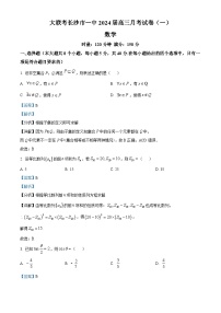 2024长沙一中高三上学期月考试卷（一）数学试题含解析