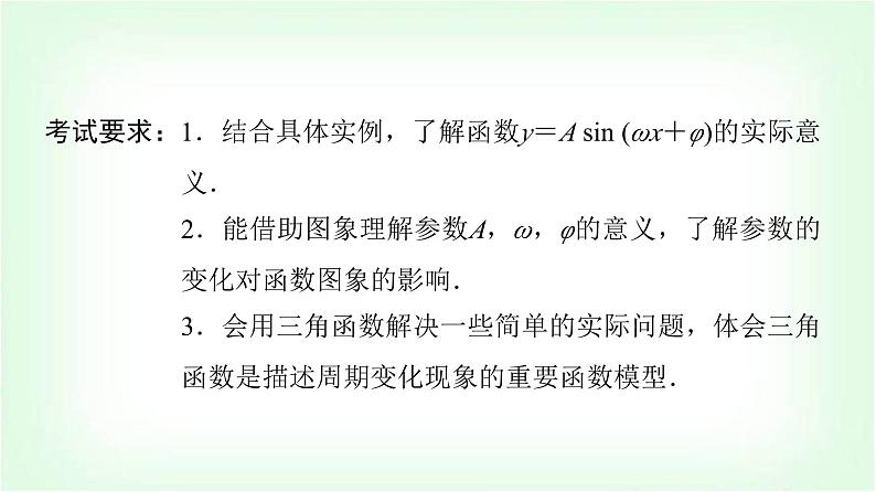 2024届高考数学一轮复习第4章第4节函数y＝A sin(ωx＋φ)的图象及简单应用课件第2页