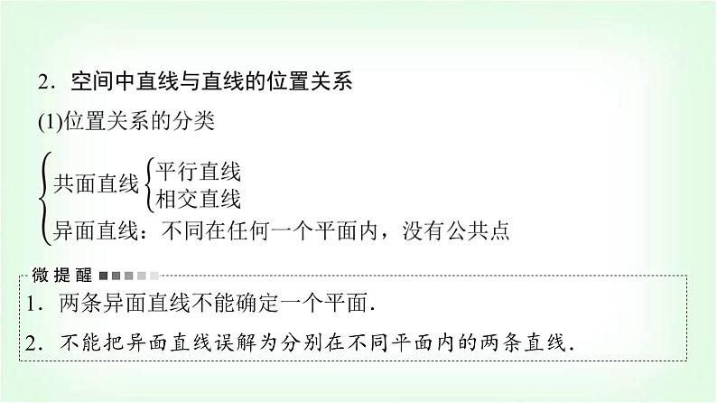 2024届高考数学一轮复习第6章第2节空间点、直线、平面之间的位置关系课件06