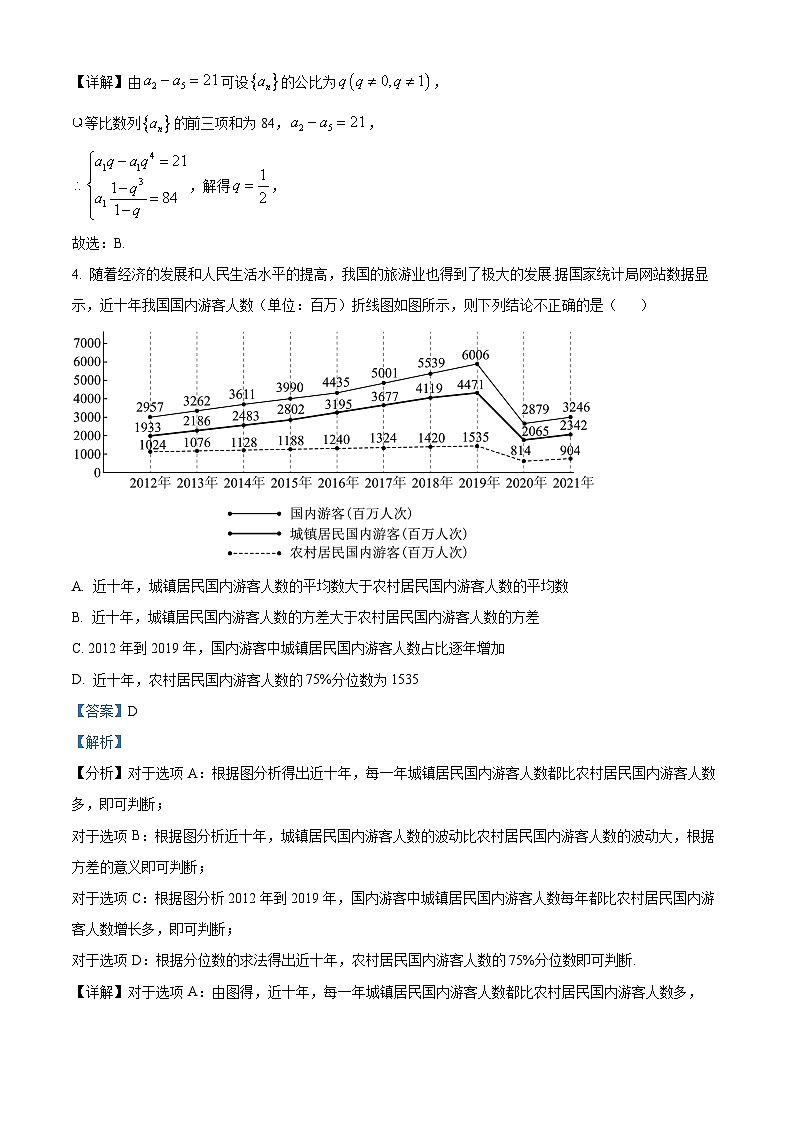 山东省威海市2023届高三数学下学期一模（期末）试题（Word版附解析）02