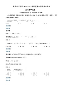 山东省枣庄市市中区2022-2023学年高二数学上学期期末试题（Word版附解析）