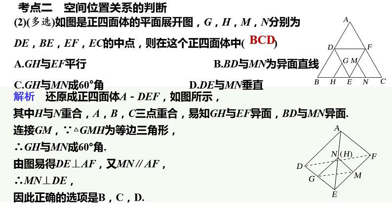 空间中点线面位置与线线角截线截面-高考数学一轮复习课件PPT第2页