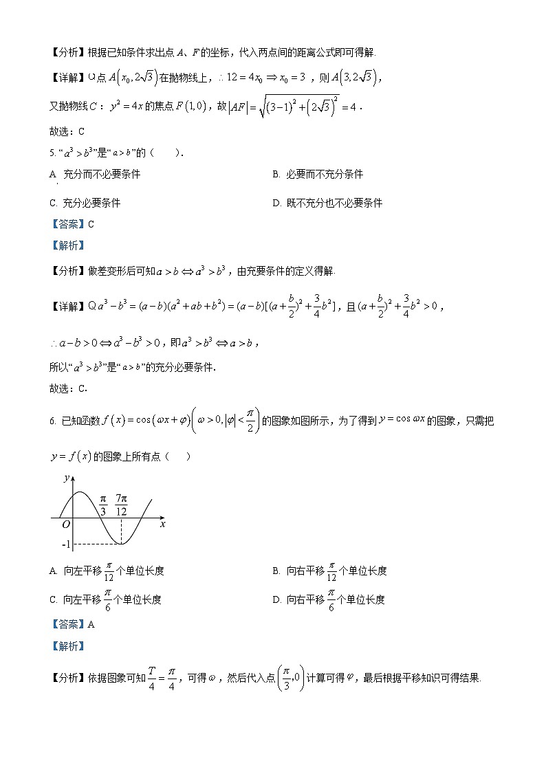 四川省泸县第四中学2023届高三文科数学三诊模拟试题（Word版附解析）03