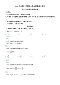 浙江省温州市环大罗山联盟2022-2023学年高一数学下学期期中联考试题（Word版附解析）
