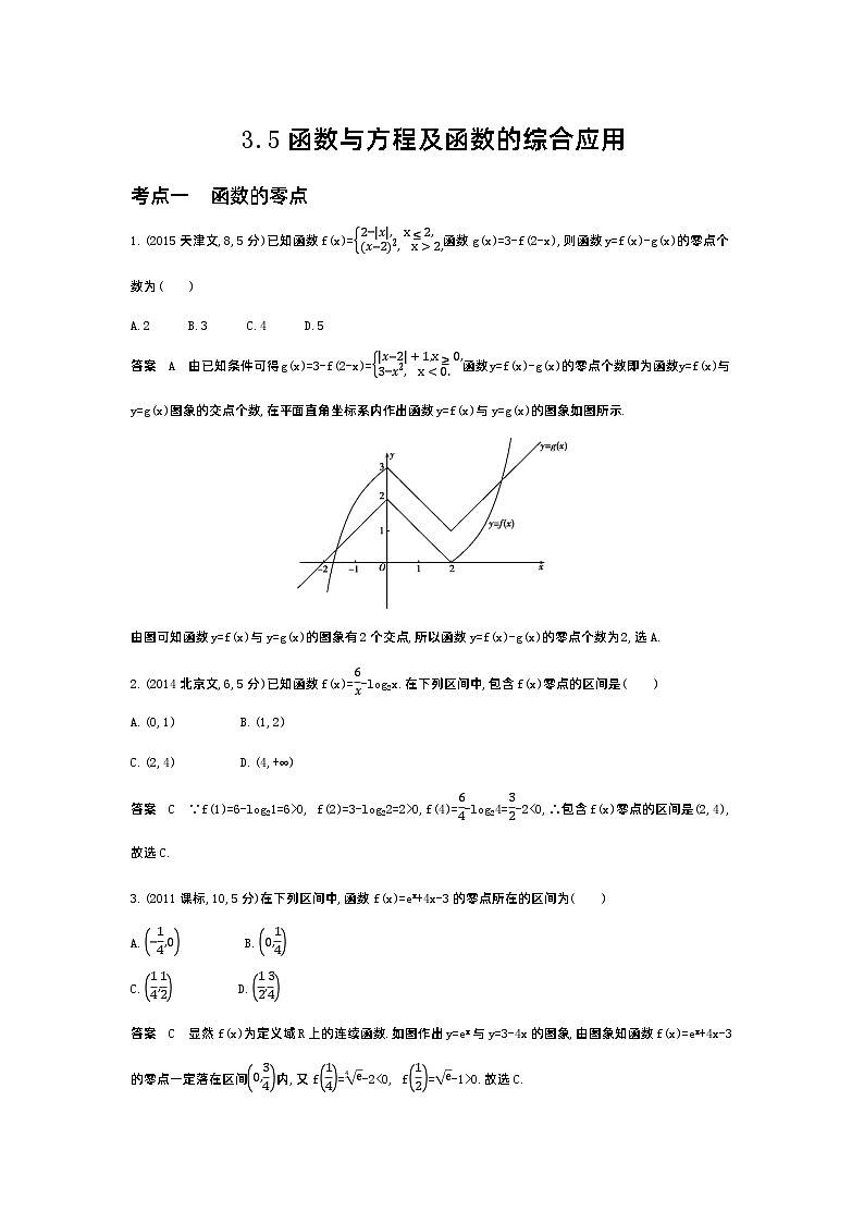 1_3.5 函数的零点与方程的根（十年高考）第1页