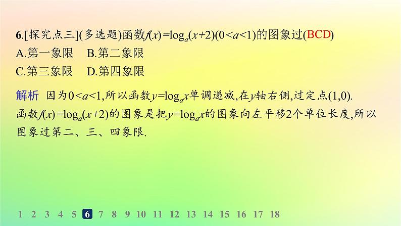 新教材2023_2024学年高中数学第4章指数函数对数函数与幂函数4.2对数与对数函数4.2.3对数函数的性质与图象分层作业课件新人教B版必修第二册08
