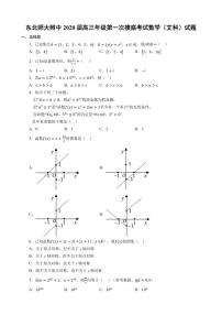 2020届吉林省长春市东北师范大学附属中学高三上学期第一次摸底考试数学（文）试题 PDF版
