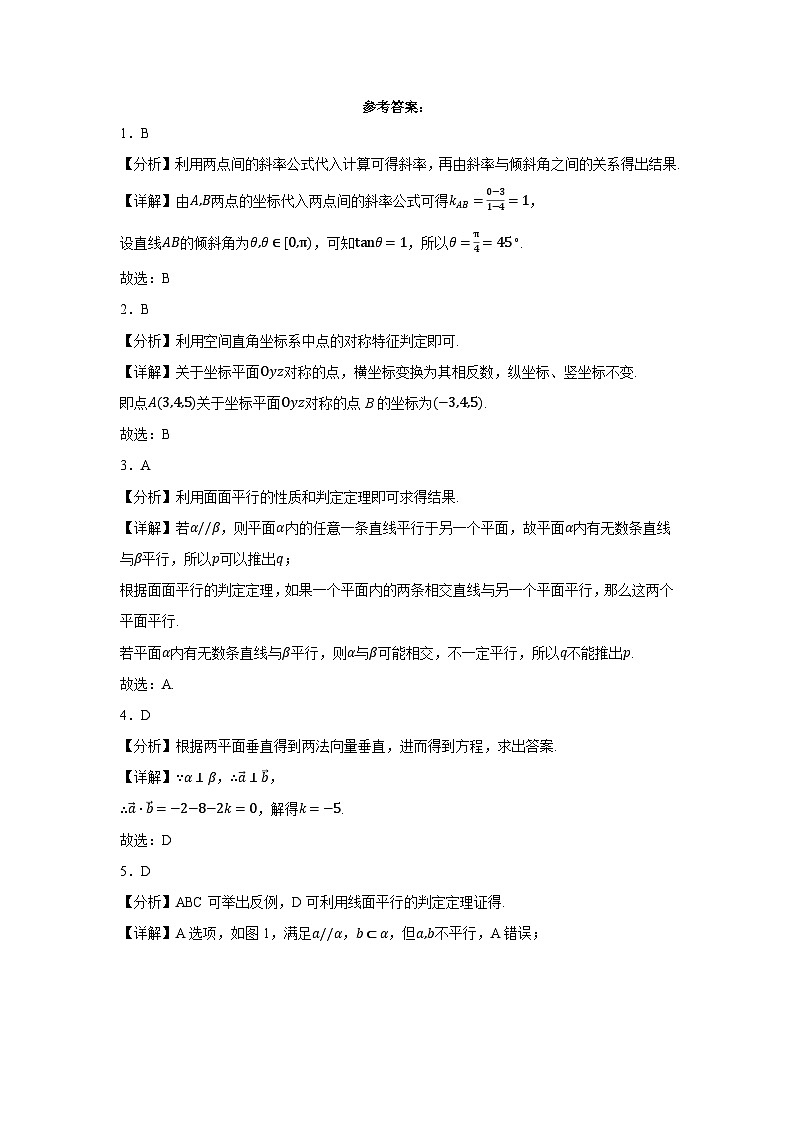 新疆阿克苏市第三高级中学2023-2024学年高二上学期第一次月考数学试题答案第1页