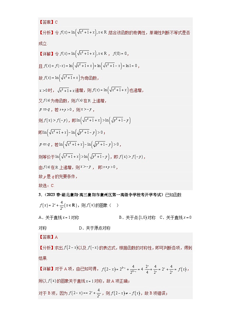 高考数学二轮复习提升培优专题21指数对数幂函数综合问题（单选+多选+填空）（解析版）第2页