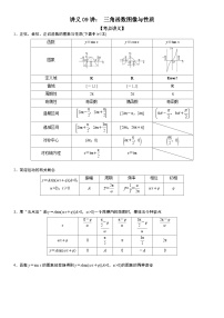 新高考数学二轮复习培优讲义08 三角函数图像与性质（含解析）