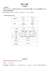 新高考数学二轮复习培优讲义20 椭圆 (含解析）