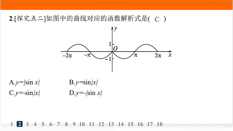 人教A版高中数学必修第一册5-4-1正弦函数、余弦函数的图象分层作业课件第3页