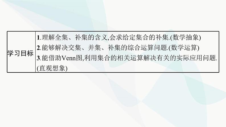 人教A版高中数学必修第一册第1章集合与常用逻辑用语1-3第2课时补集及其应用课件03