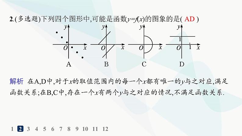 人教A版高中数学必修第一册第3章一元二次函数、方程和不等式3-1-1函数的概念分层作业课件第3页